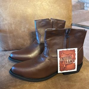 Men’s leather Saddle Tramp brown western cowboy boots 13